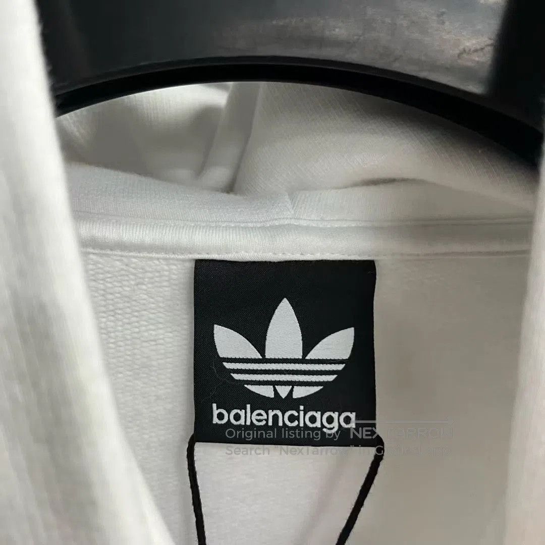 Balenciaga Balenciaga Logo Print White Hoodie. Size US L / EU 52-54 / 3 - 3 Thumbnail