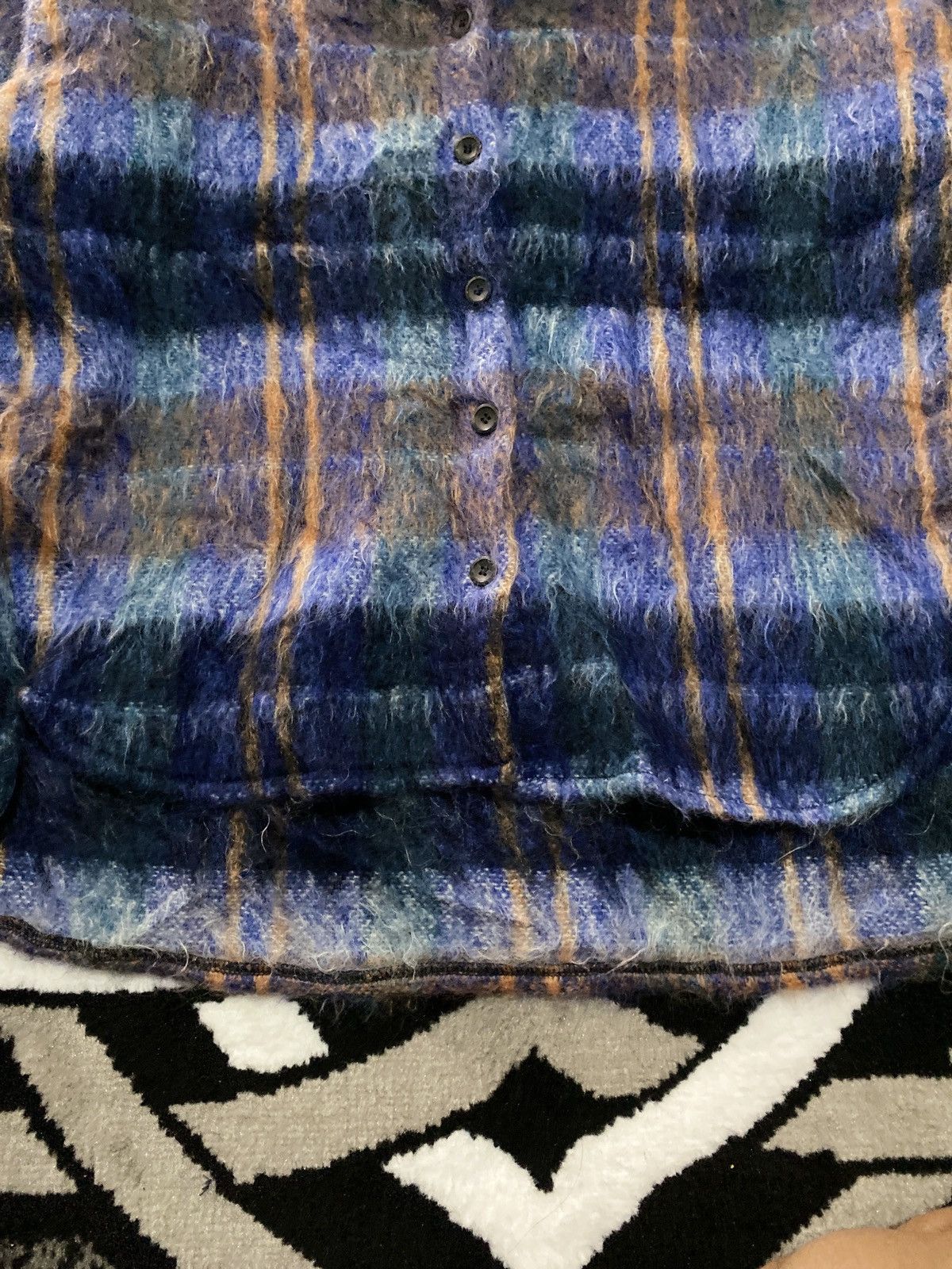 Acne Studios Mohair Plaid Knit Button Shirt DB show Size US M / EU 48-50 / 2 - 8 Thumbnail