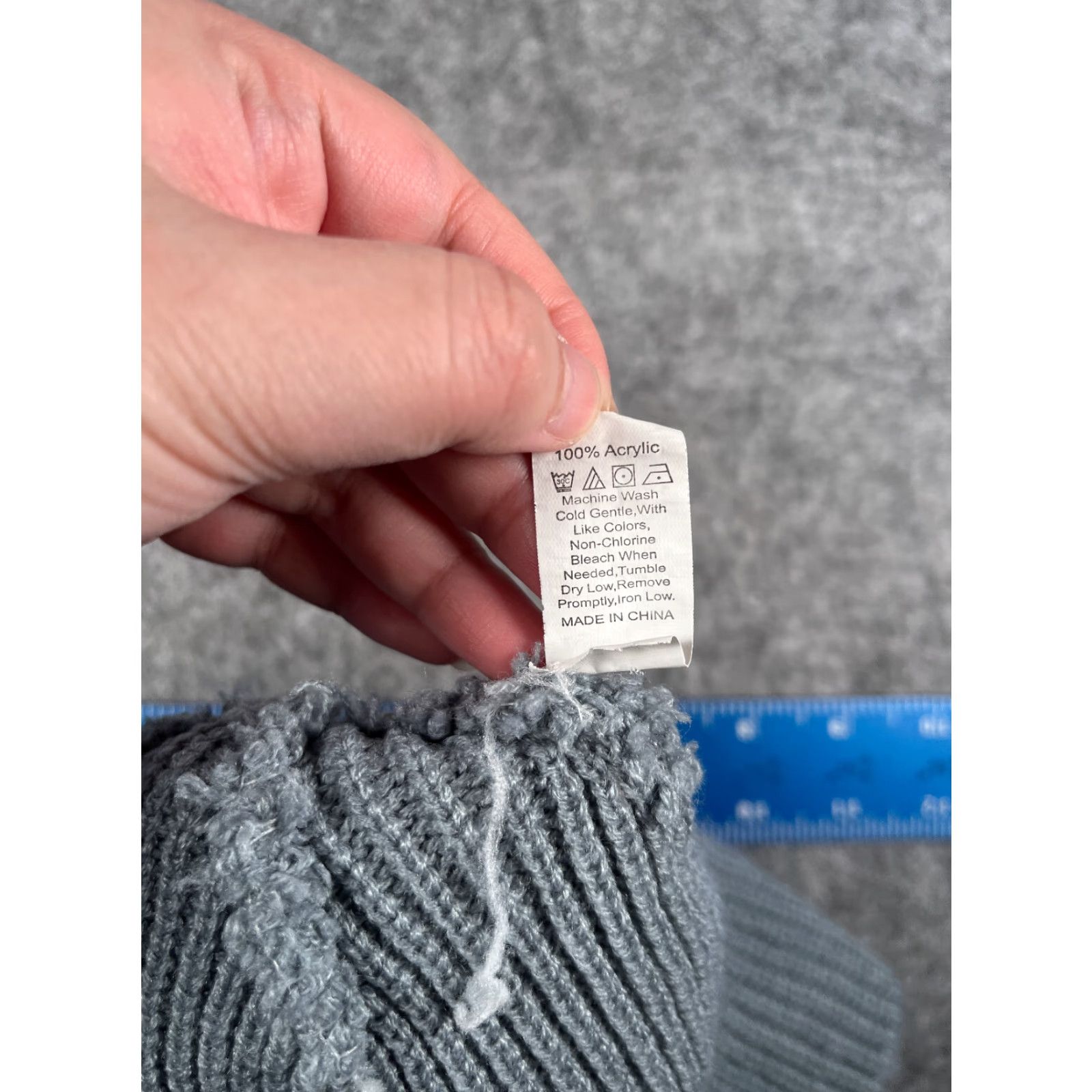 Vintage Beanie Toque Adult One Size Blue Double Knit 100% Acrylic Winter Snow Ski Size ONE SIZE - 6 Thumbnail