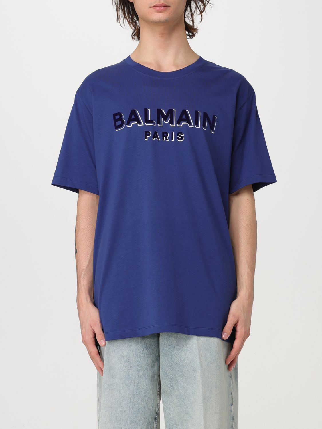 image of Balmain T-Shirt Men Blue (Size Medium)