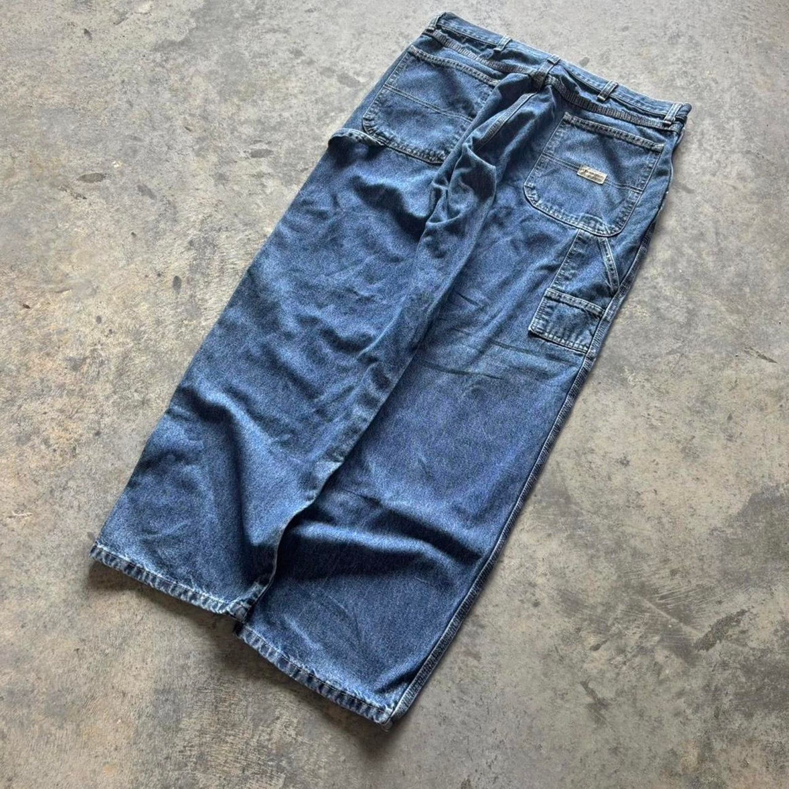 Japanese Brand × Vintage × Wrangler Vintage 90s Baggy Carpenter Jeans Skater workwear utility Size US 36 / EU 52 - 1 Thumbnail