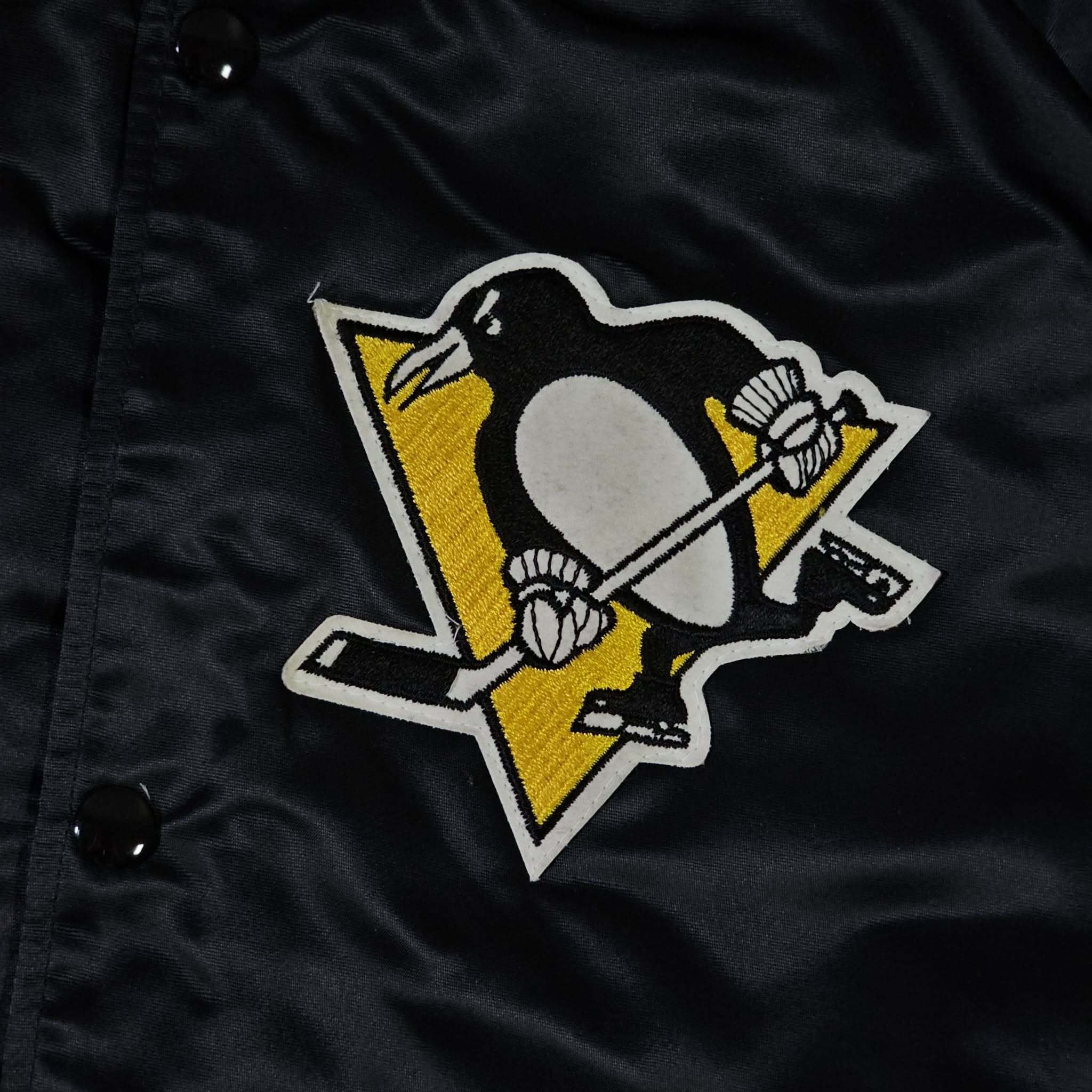 Chalk Line Pittsburgh Penguins Vintage 90s Satin Bomber Jacket Size US L / EU 52-54 / 3 - 4 Thumbnail