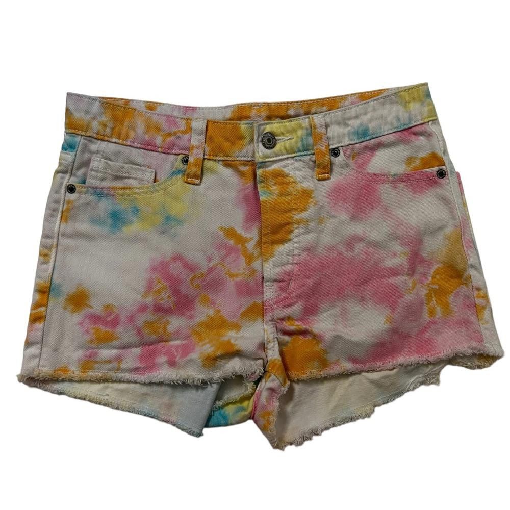 Old Navy High Rise Tie Dyed Denim Shorts Size 0 Size 25" / US 0 / IT 36 - 1 Thumbnail
