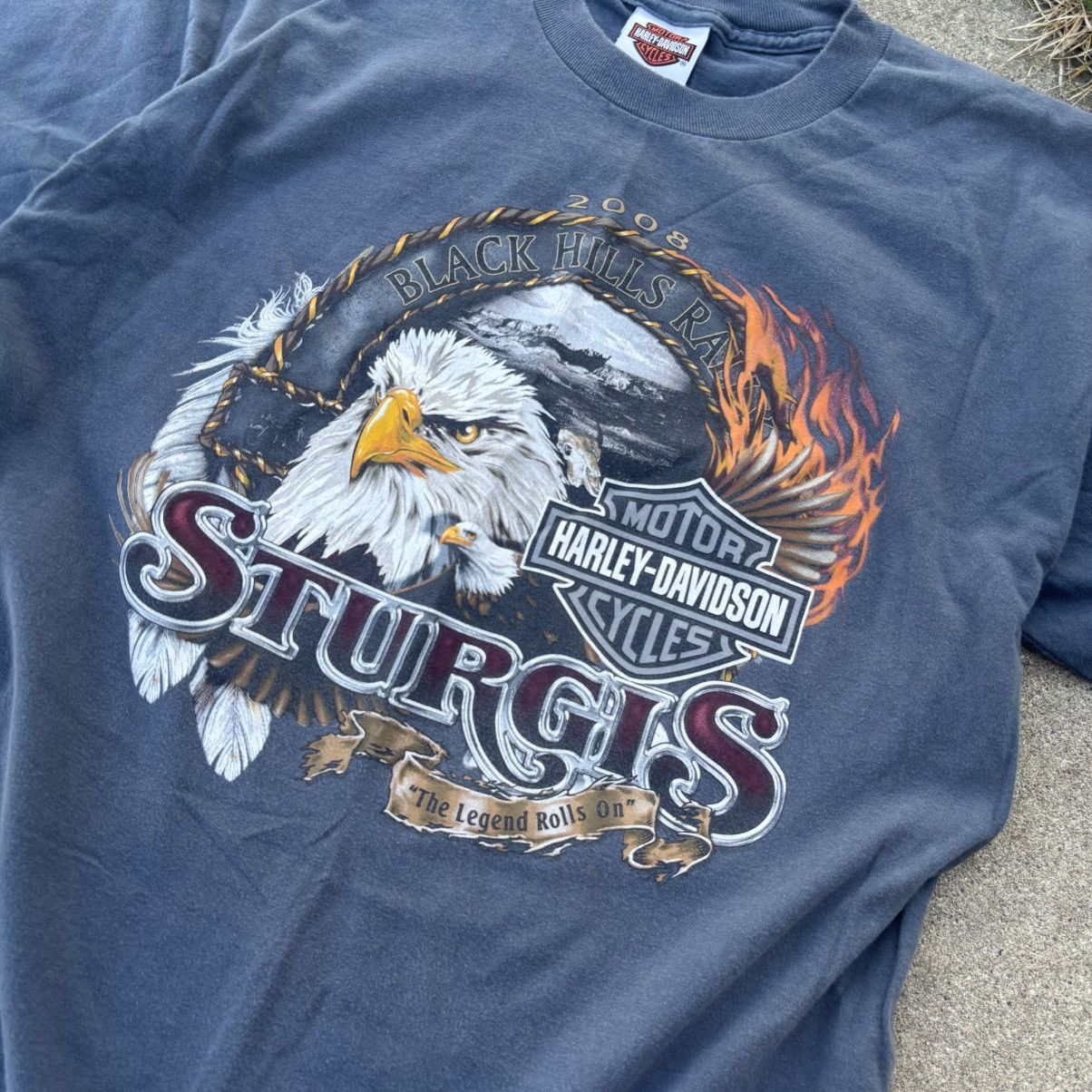 Harley Davidson × Vintage 2008 Harley Davidson Single Stitch Sturgis Shirt Size US L / EU 52-54 / 3 - 2 Thumbnail