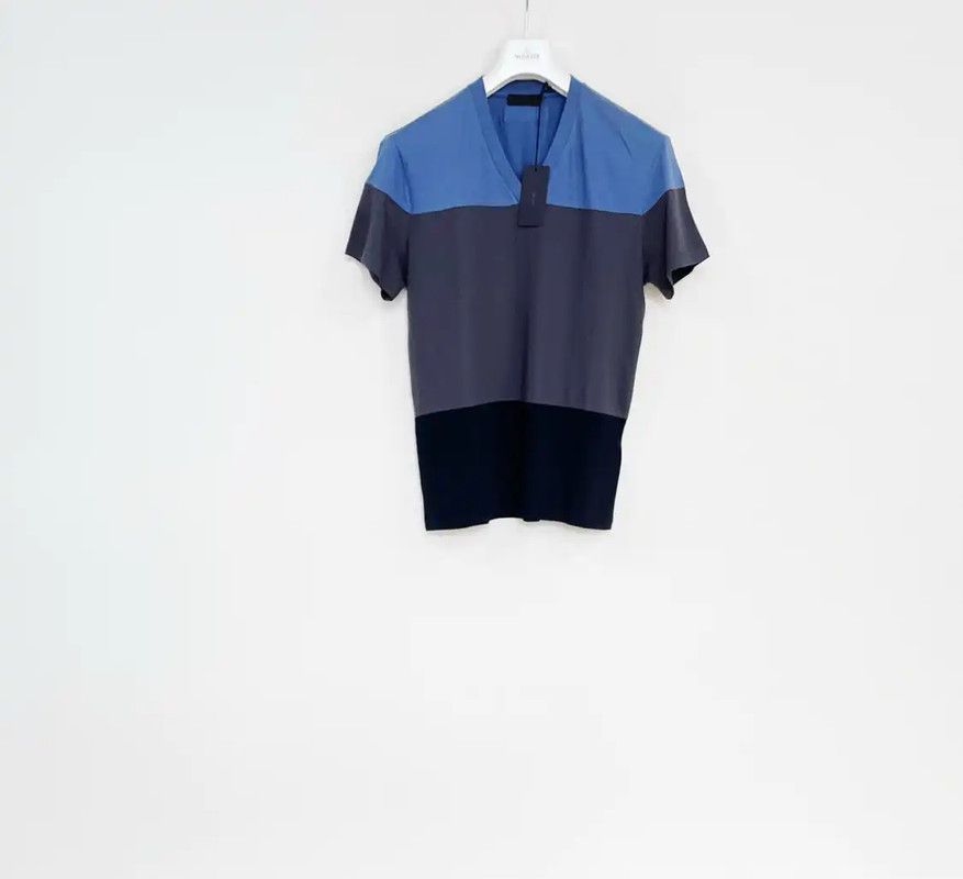 Prada Prada Colorblock Men's Cotton T-Shirt Size US M / EU 48-50 / 2 - 1 Thumbnail
