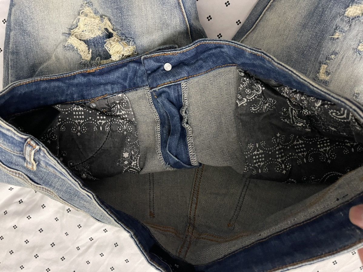 Richie Le Collection RICHE LE MEN’S RELAXED DENIM - DISTRESSED BLUE Size US 34 / EU 50 - 4 Thumbnail