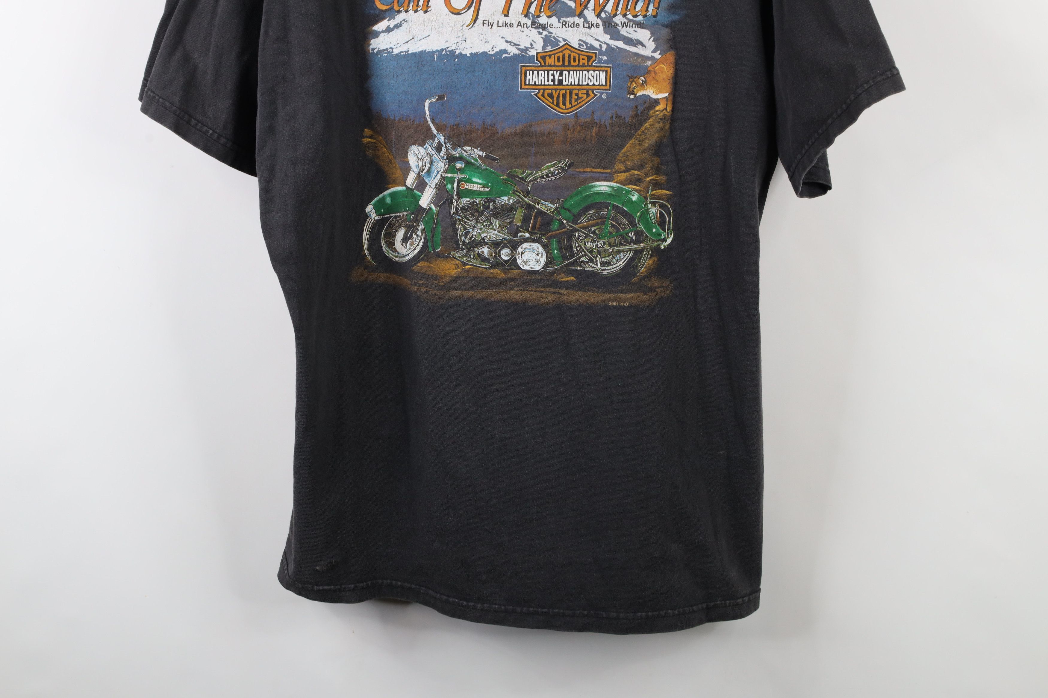 Harley Davidson × Vintage Vintage Y2K 2001 Harley Davidson the Wild T-Shirt Black USA Size US XL / EU 56 / 4 - 3 Thumbnail