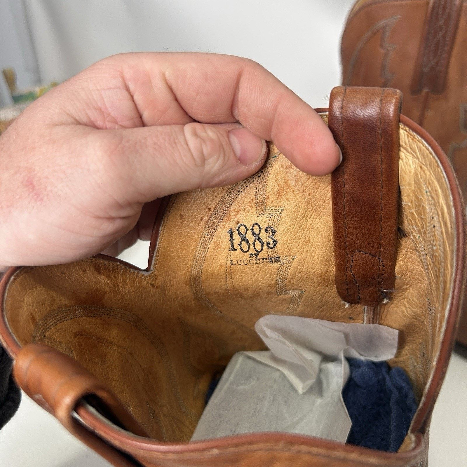 Lucchese Vintage Lucchese 1883 Cowboy Boots Style 1505 Men’s 10.5D Size US 10.5 / EU 43-44 - 10 Thumbnail