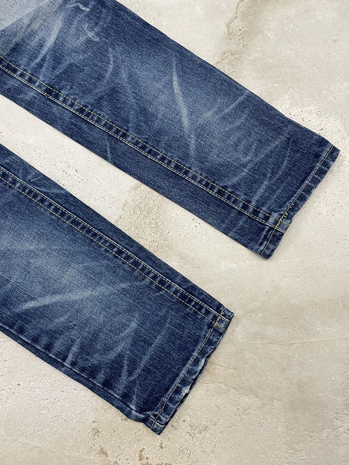 Designer Lolita Club Giraffe Distressed Whisker Style Japanese Denim Size US 29 - 5 Thumbnail