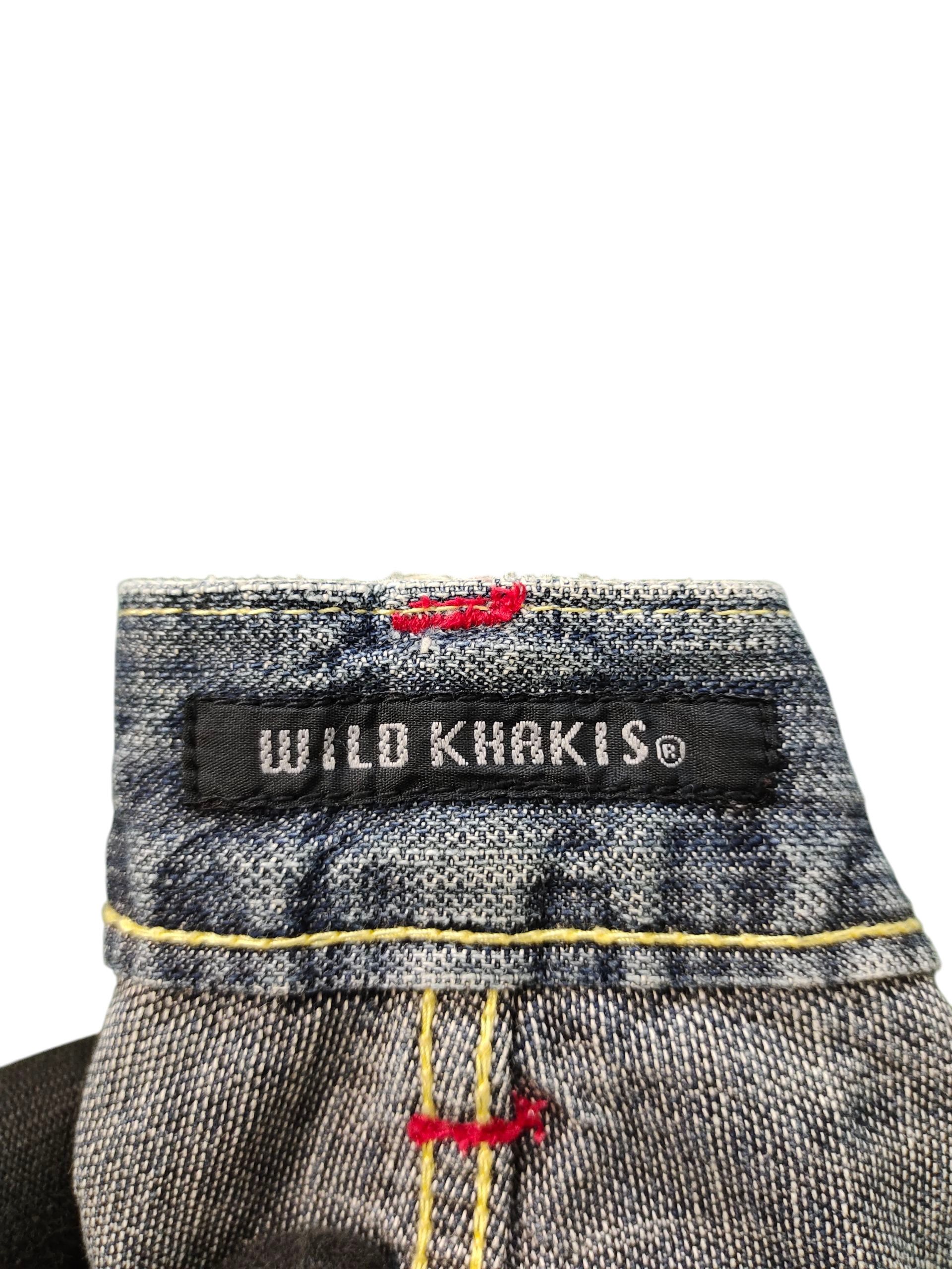 Karakuri Tamashii Vintage Wild Khakis Crossed Circle Japanese Distress Jeans Size US 34 / EU 50 - 10 Thumbnail