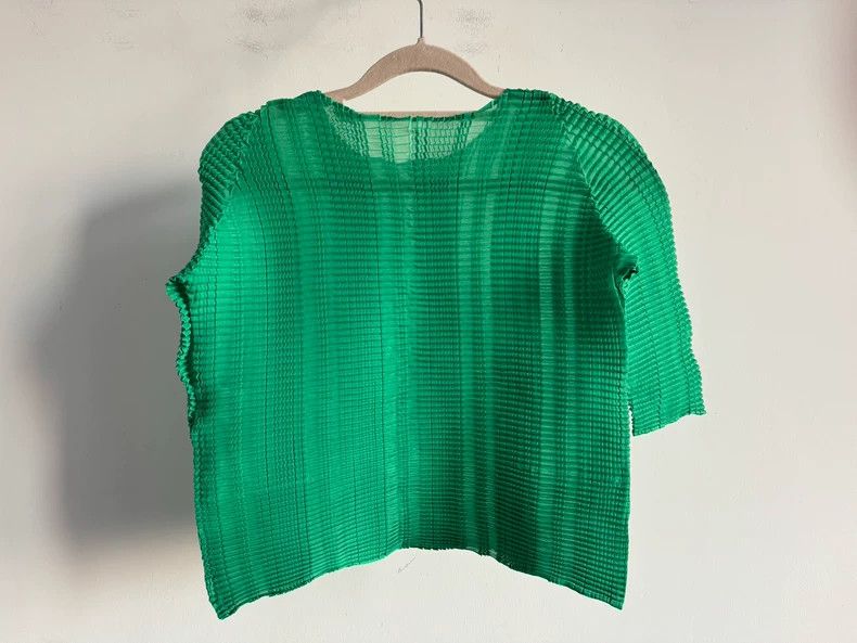 Issey Miyake issey miyake size:2 Green pleated coat Size XXS / US 00 / IT 34 - 2 Thumbnail
