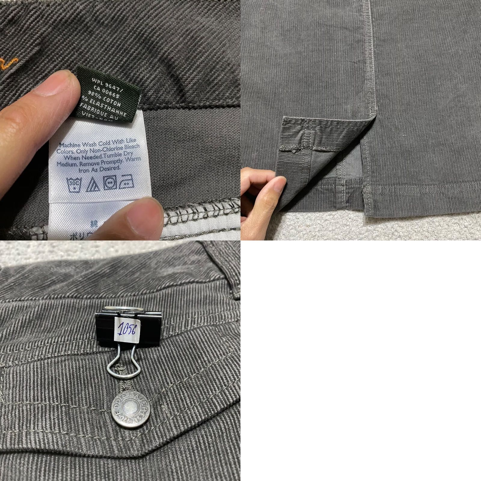 Eddie Bauer Eddie Bauer Skirt Womens 18 Plus Gray Corduroy Pencil Straight Pockets Size 40" / US 18 - 8 Thumbnail