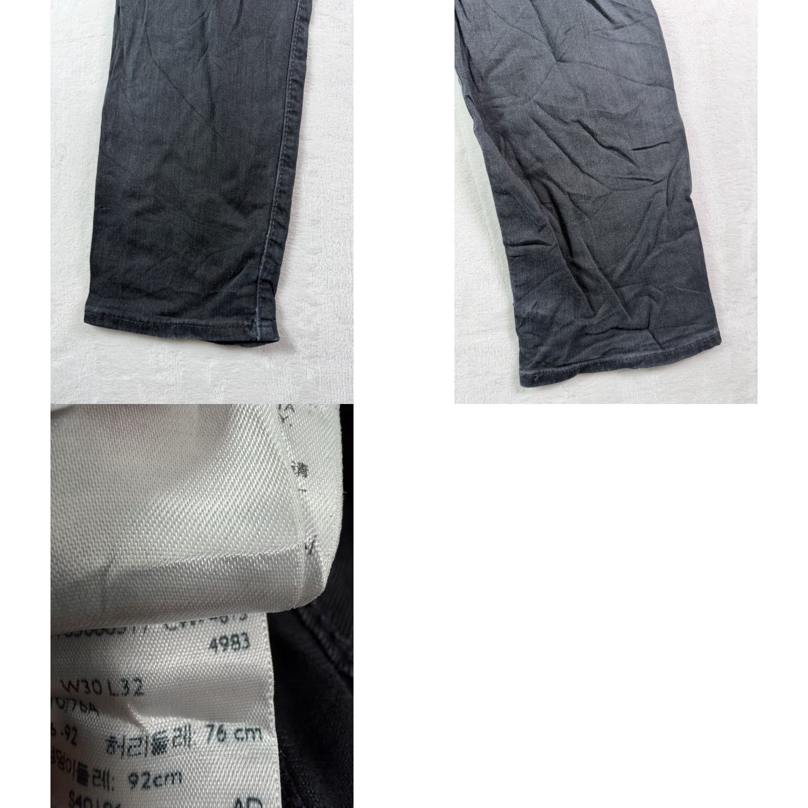 Levi's VINTAGE Levi's 508 Jeans Black Men's 30x32 Slim Straight Fit Stretch Distressed Size US 30 / EU 46 - 9 Thumbnail