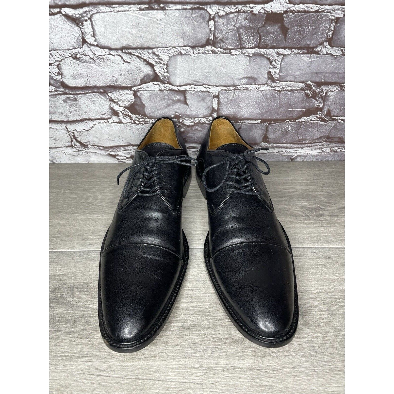 Other Wall+Water Black Leather Cap Toe Brogue Oxfords Shoes Men’s Size US 13 / EU 46 - 14 Thumbnail