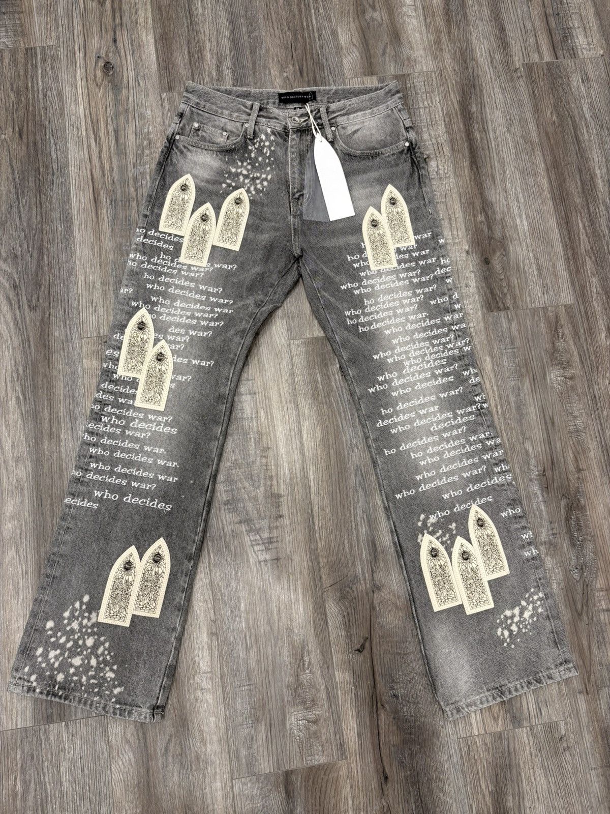 Who Decides War Who decides War scripture jeans gray size 34 Size US 34 / EU 50 - 1 Thumbnail