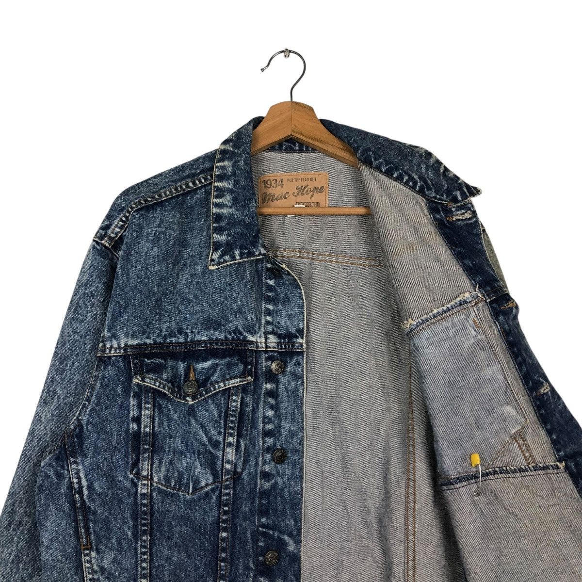 Japanese Brand 🔥VINTAGE RUSTY TRUCKER DENIM JACKET MAC HOPE ISSEY MIYAKE Size US M / EU 48-50 / 2 - 14 Thumbnail