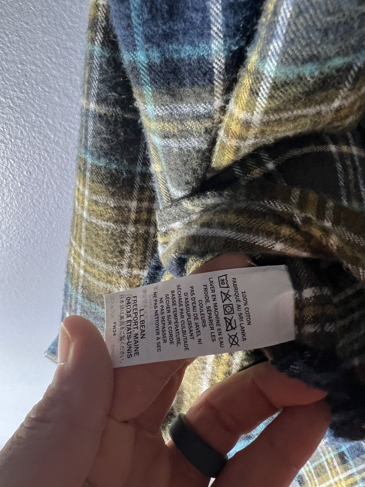 L.L. Bean LL Bean Shirt Mens Sz L Yellow & Green Plaid Flannel 228061 Size US L / EU 52-54 / 3 - 8 Thumbnail