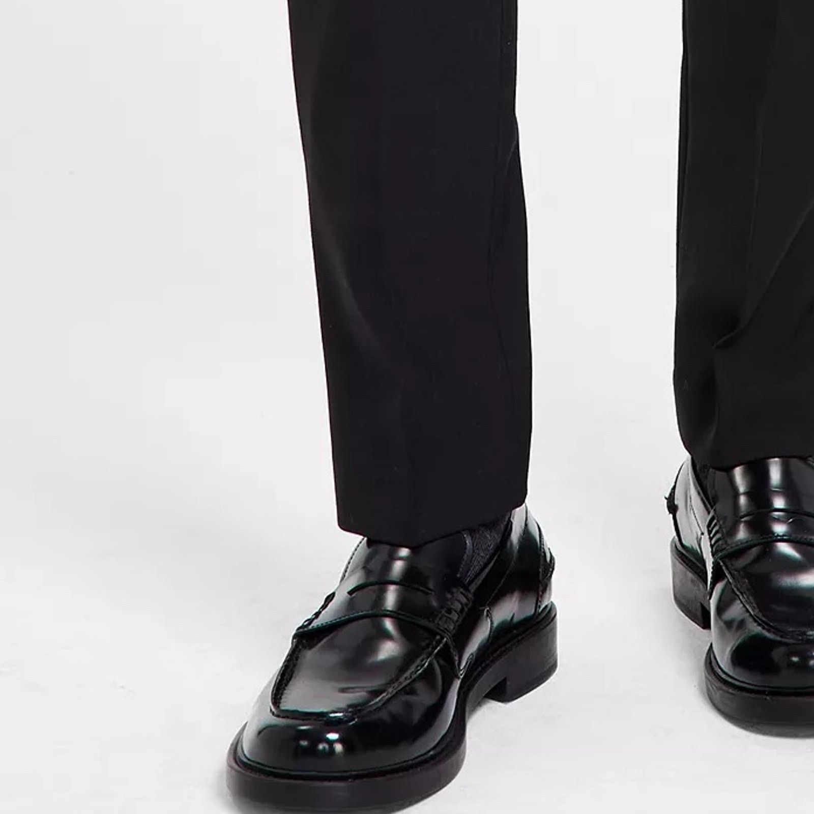 Bar III Bar III Men's Black Wool Classic Slim Dress Pants 29W 30L Size US 29 - 5 Thumbnail