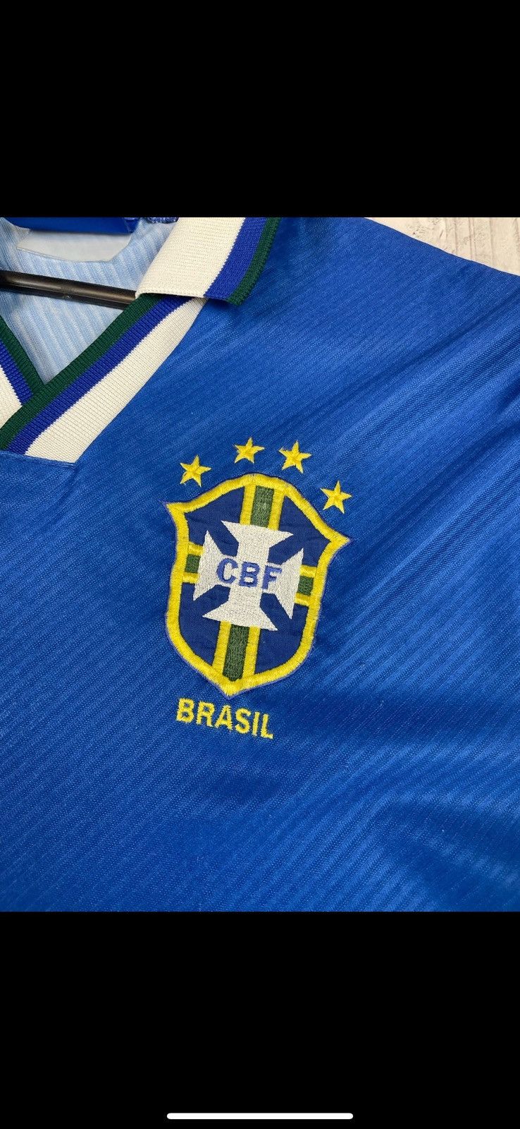 Umbro Vintage umbro Brazil soccer jersey away 1994 blue rare L Size US L / EU 52-54 / 3 - 18 Thumbnail
