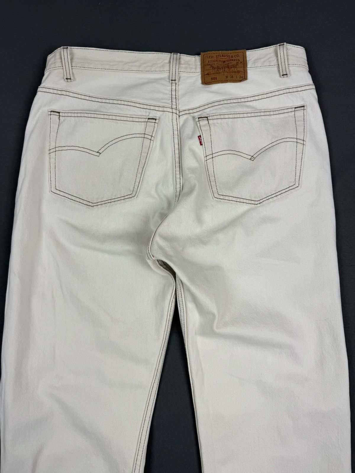 Levi's 90’s Vintage Faded Levi’s 501 White Jeans Pants Made in USA Size US 38 / EU 54 - 17 Thumbnail