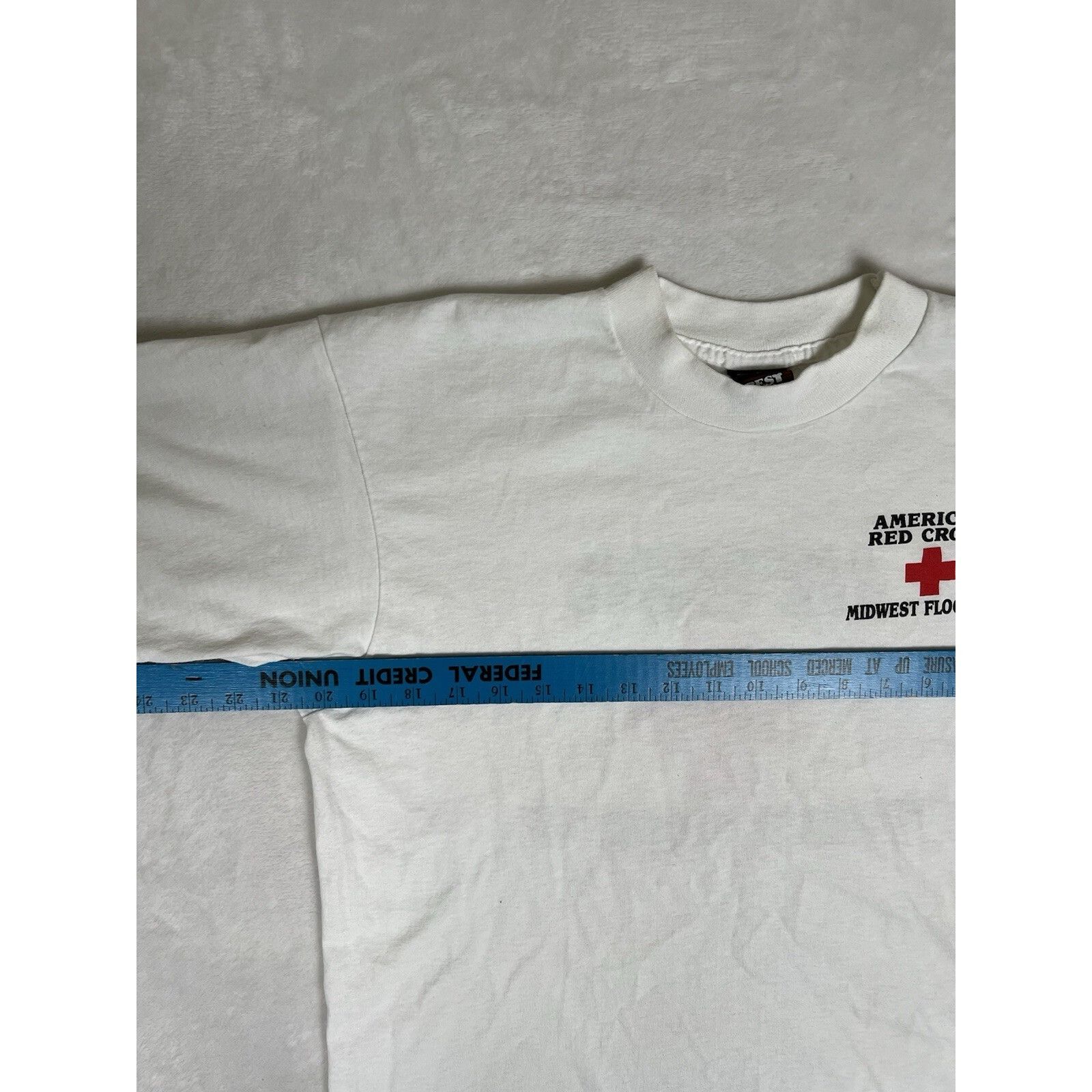 Fruit Of The Loom Vintage American Red Cross Midwest Flood 1993 T-Shirt Size L Size US L / EU 52-54 / 3 - 5 Thumbnail