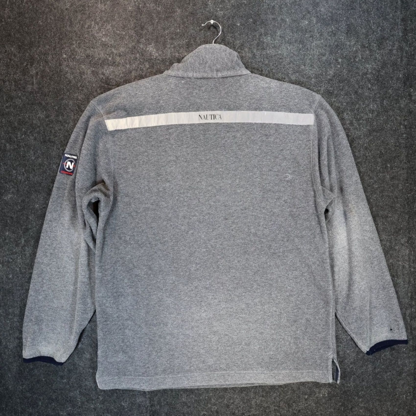 Nautica VINTAGE Nautica Competition Fleece Pullover Mens Small Gray Quarter Zip Excellent Size US S / EU 44-46 / 1 - 3 Thumbnail