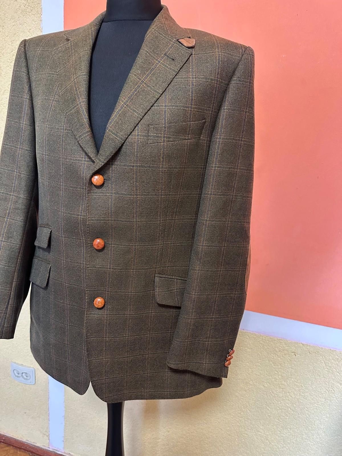 Burberry Burberry London Wool Tweed Plaid Sport Coat Blazer Jacket 52 Size 52R - 3 Thumbnail