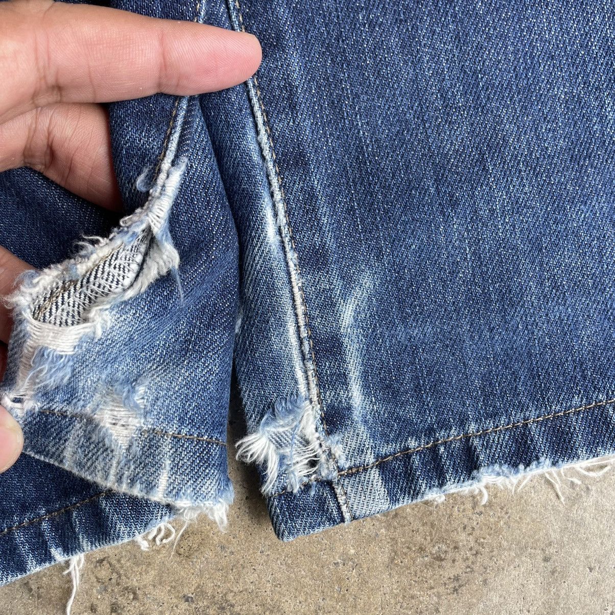 Edwin 🔥Vintage Edwin 402 Stoned Washed Ripped Distress Denim Jeans Size US 27 - 8 Thumbnail