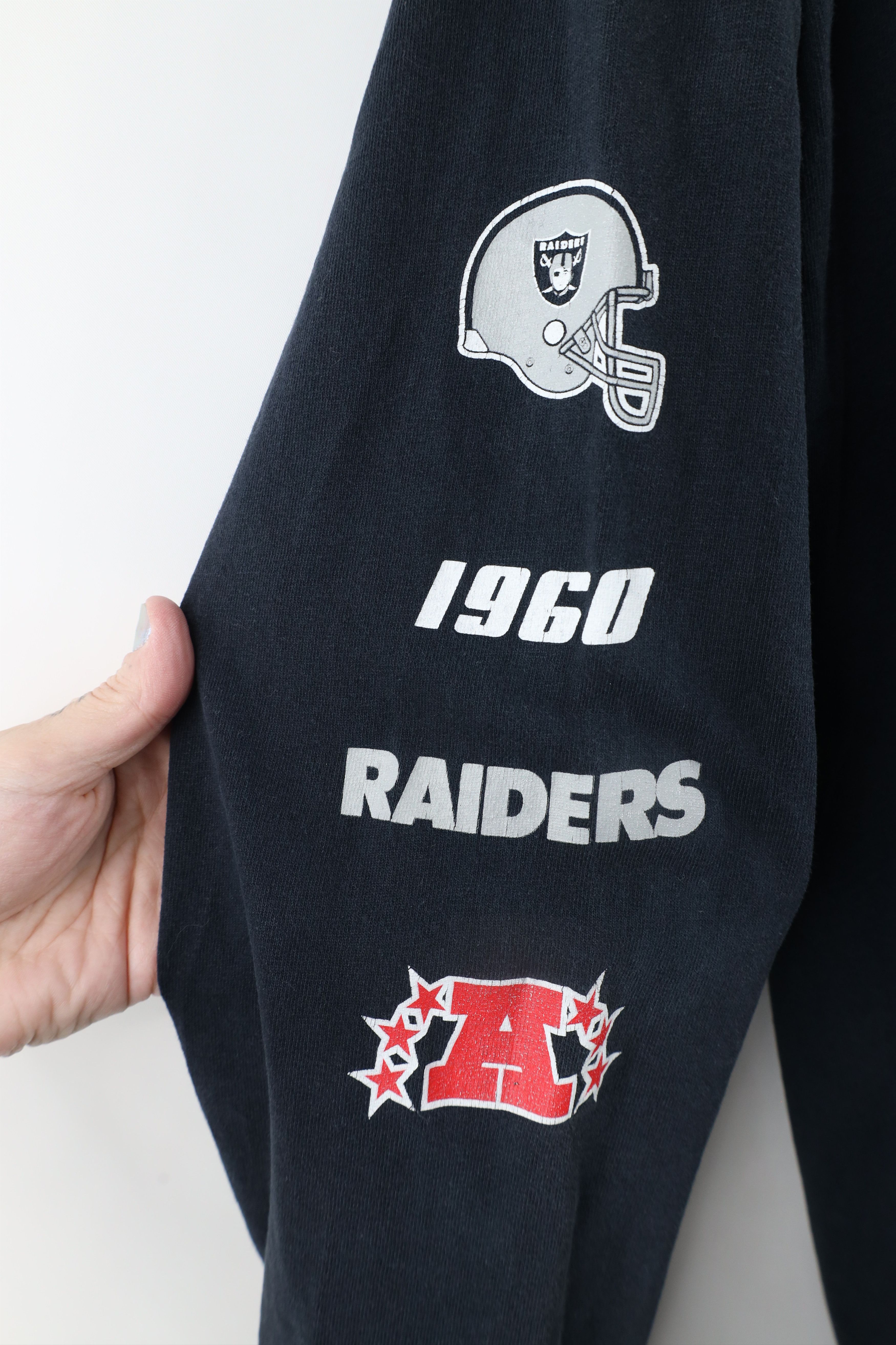 Majestic × Vintage Vintage 90s Majestic Raiders Football Long Sleeve T-Shirt Size US XL / EU 56 / 4 - 6 Thumbnail