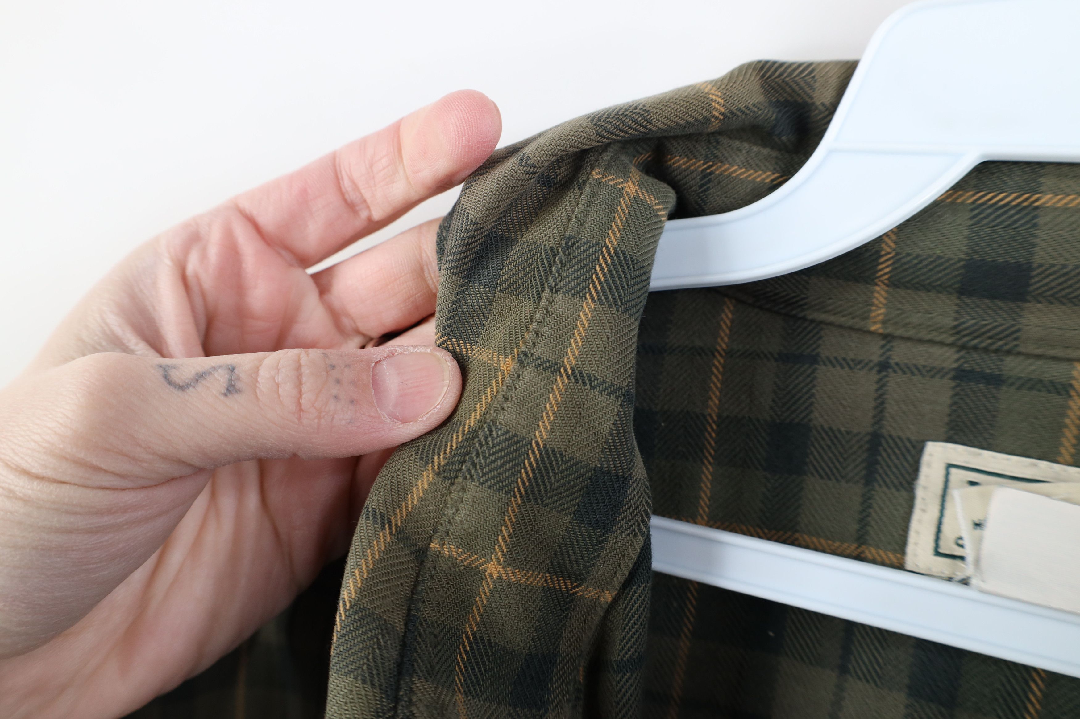 L.L. Bean Vintage 90s LL Bean Heavy Herringbone Plaid Button Shirt Size US XXL / EU 58 / 5 - 9 Thumbnail