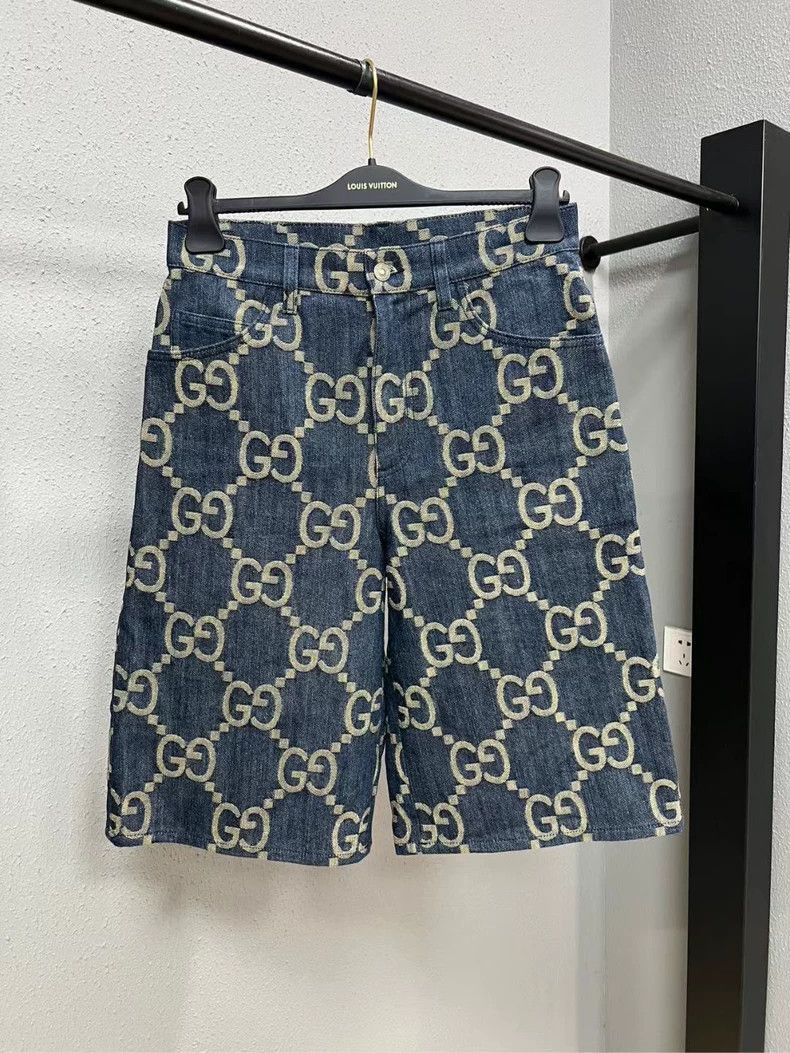 Gucci Gucci Logo Denim Shorts-2507