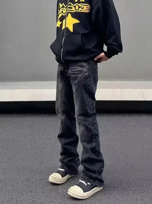 Handmade × Japanese Brand × Jean Vintage washed straight leg versatile jeans Size US 32 / EU 48 - 4 Thumbnail