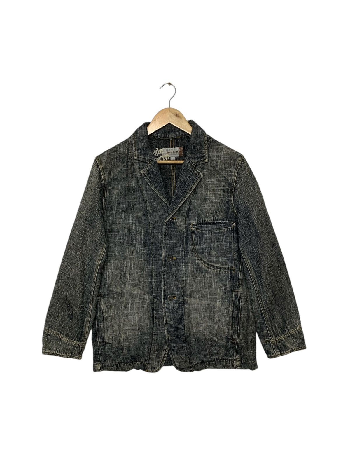 Japanese Brand Rare Jungle Storm Denim Chore Jacket Button Ups Size US M / EU 48-50 / 2 - 1 Thumbnail