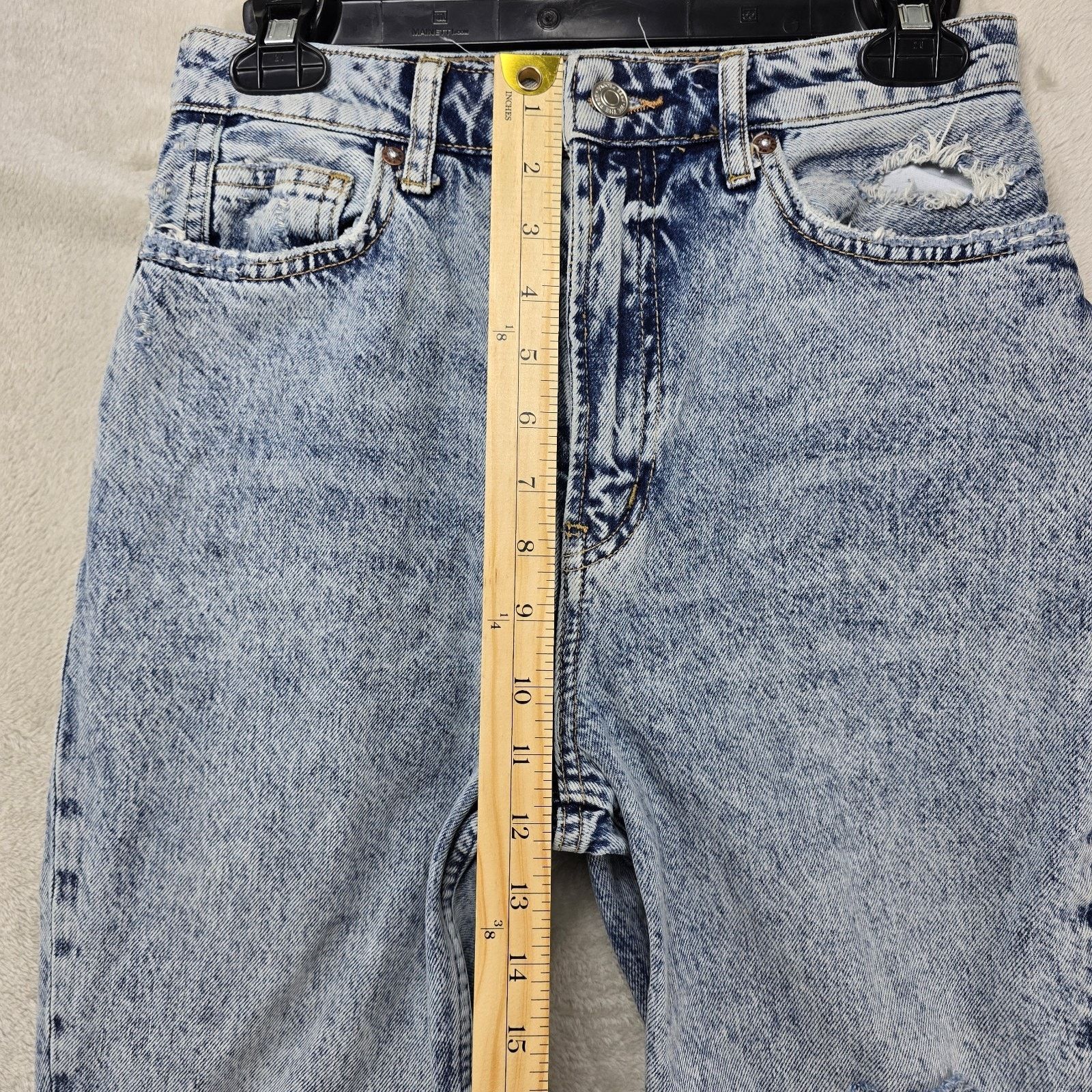 Free People We The Free Jeans Womens 27 Straight Leg Distressed 27x32 Size 27" / US 4 / IT 40 - 14 Thumbnail
