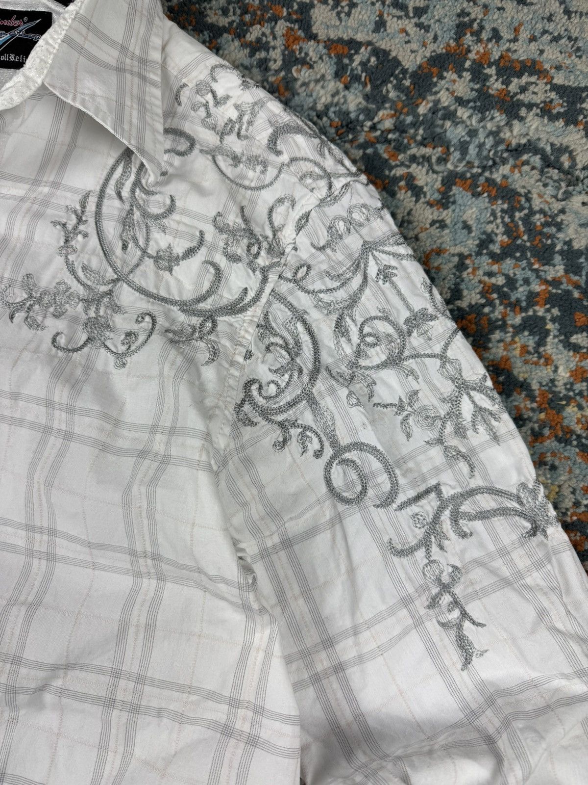 Fender Vintage Y2K Fender embroidered floral flower checked shirt Size US M / EU 48-50 / 2 - 15 Thumbnail