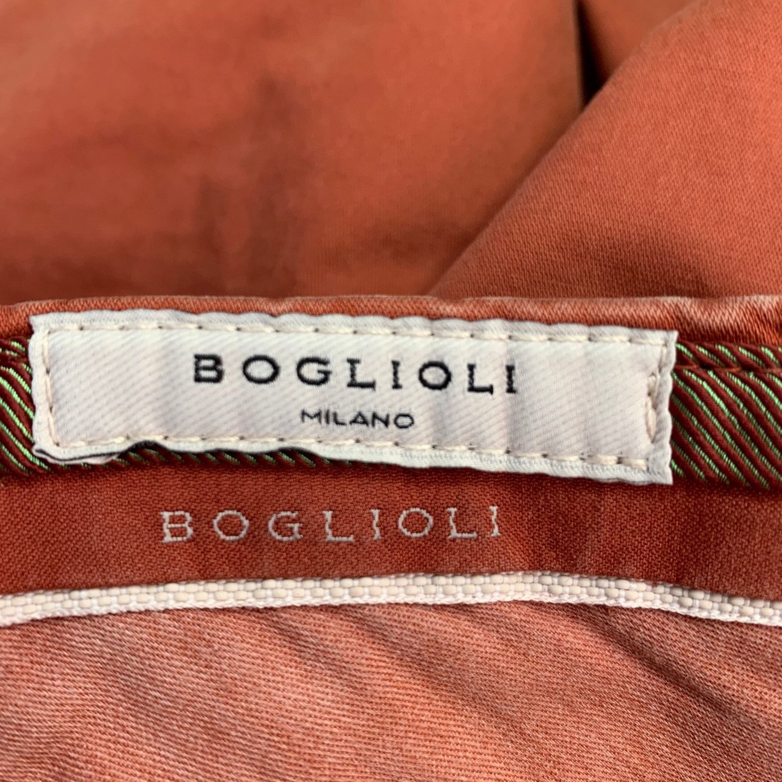 Boglioli Size 30 Orange Rust Cotton Blend Flat Front Casual Pants Size US 30 / EU 46 - 5 Thumbnail