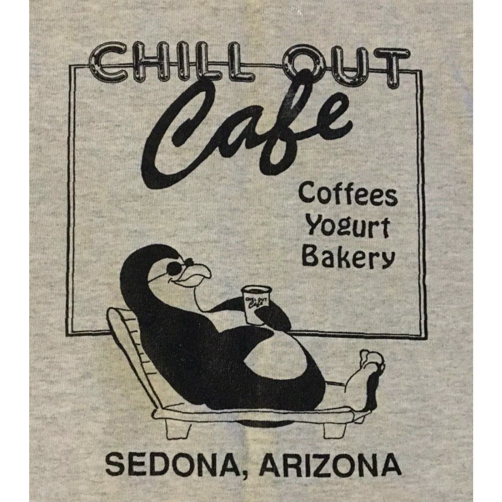 Vintage VINTAGE 90s Chill Out Cafe Sedona Arizona Faded Distressed Sweatshirt M Animal Gray Hoodie Mens Size M Size US M / EU 48-50 / 2 - 3 Thumbnail