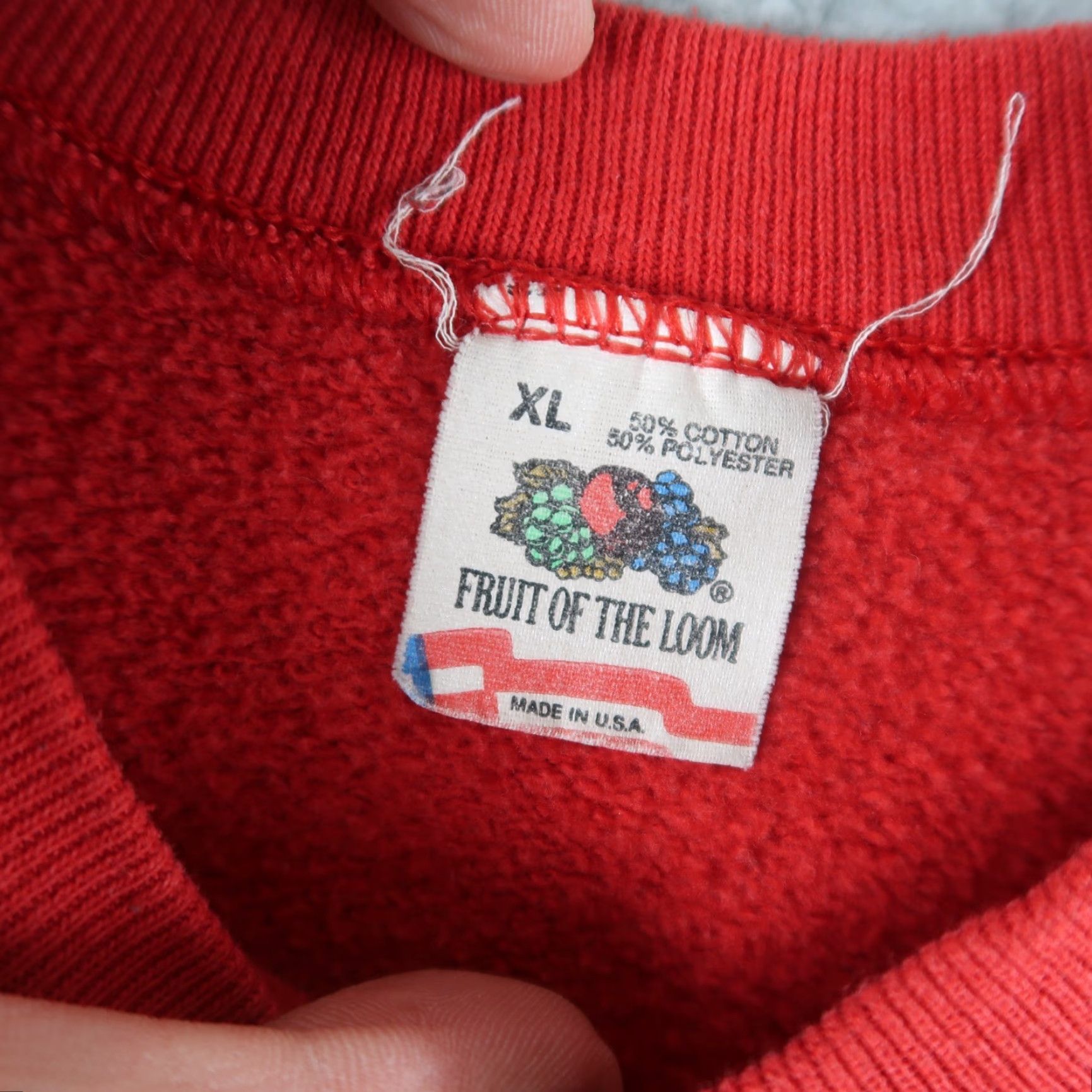 Fruit Of The Loom VINTAGE The Warrior's Wisdom Sweatshirt Stuart Wilde Crewneck Adult XL USA Red Graphic Print Pullover Mens Size US XL / EU 56 / 4 - 6 Thumbnail