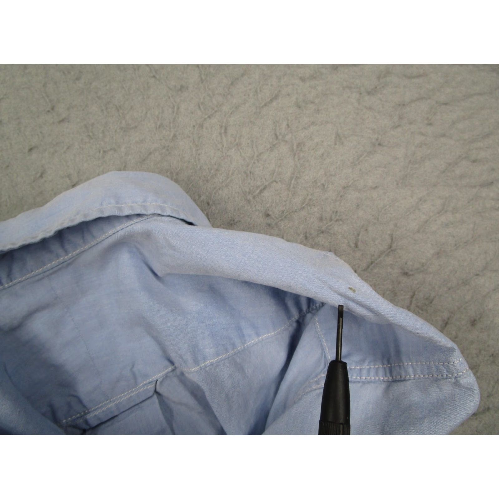 Comme des Garcons Girl Comme Des Garcons Shirt Mens Small Blue Cotton Button Down Long Sleeve Homme Size US S / EU 44-46 / 1 - 5 Thumbnail