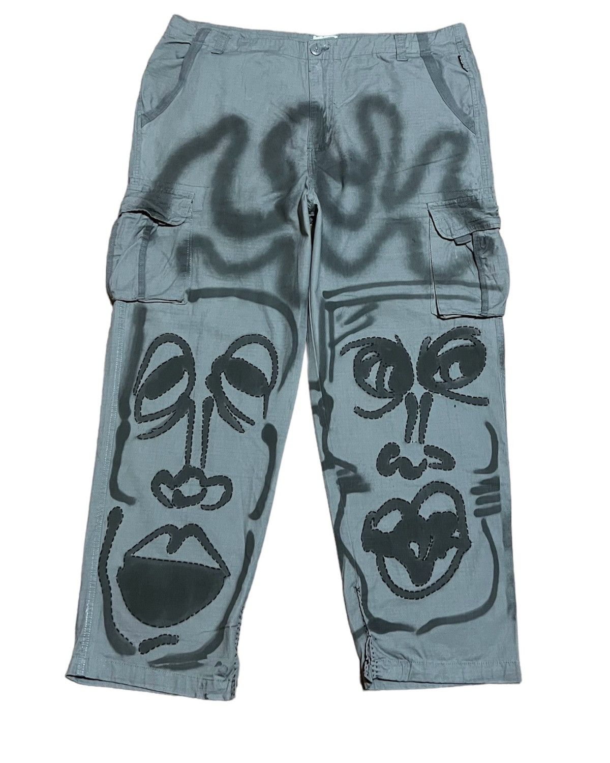 image of Gallery Dept Inspired Cargo Pants in Grey, Men's (Size 38)