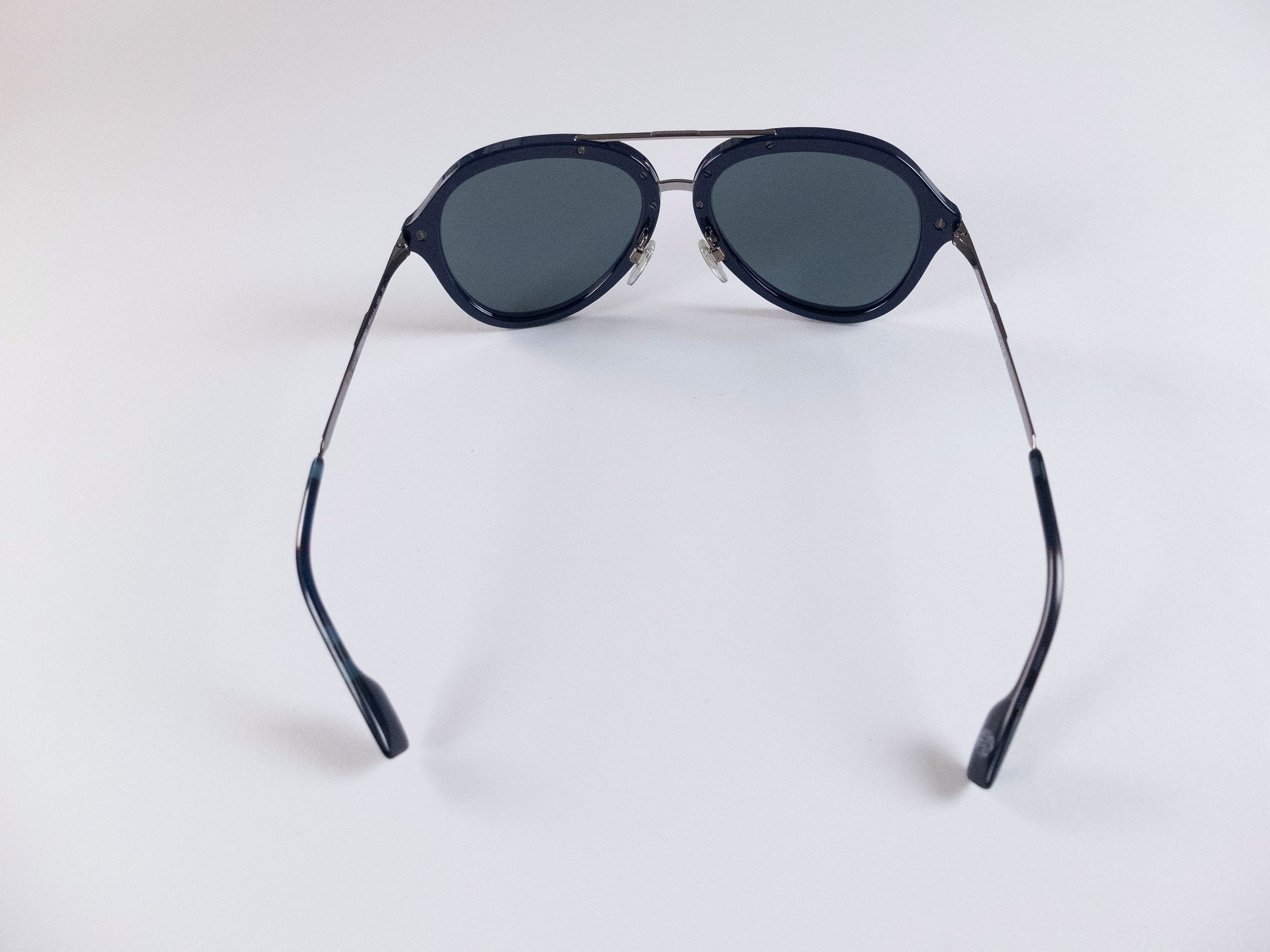 Burberry BURBERRY navy blue acetate and metal oval sunglasses Size ONE SIZE - 10 Thumbnail
