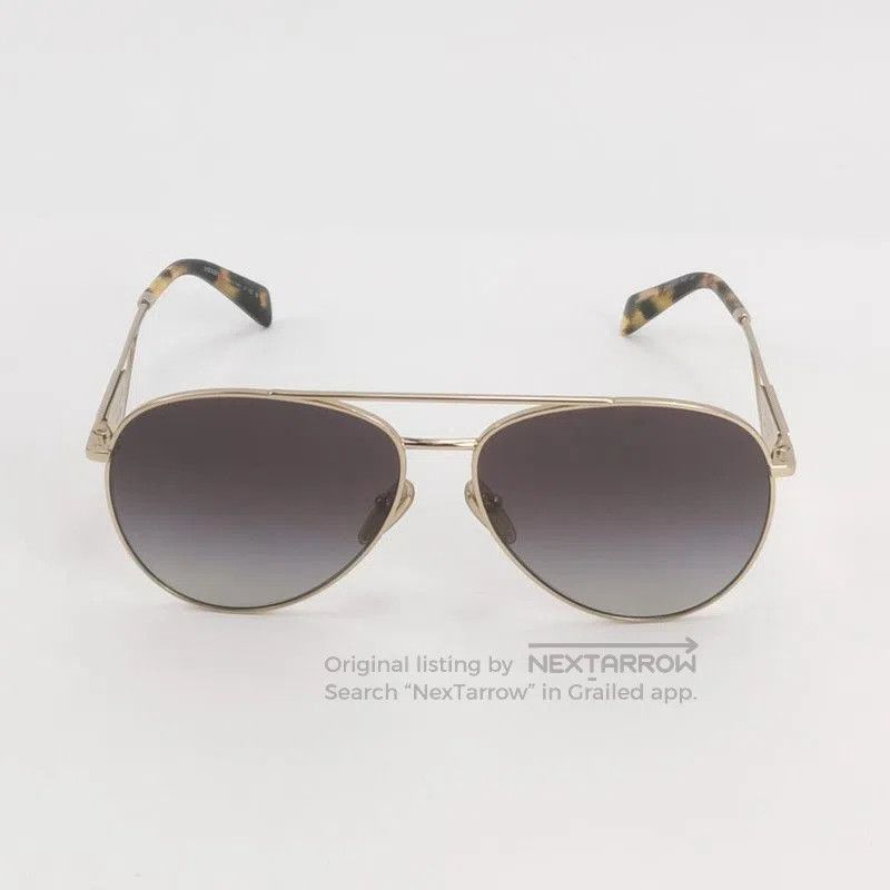 Prada Prada Triangular Logo Aviator Sunglasses. Size ONE SIZE - 3 Thumbnail