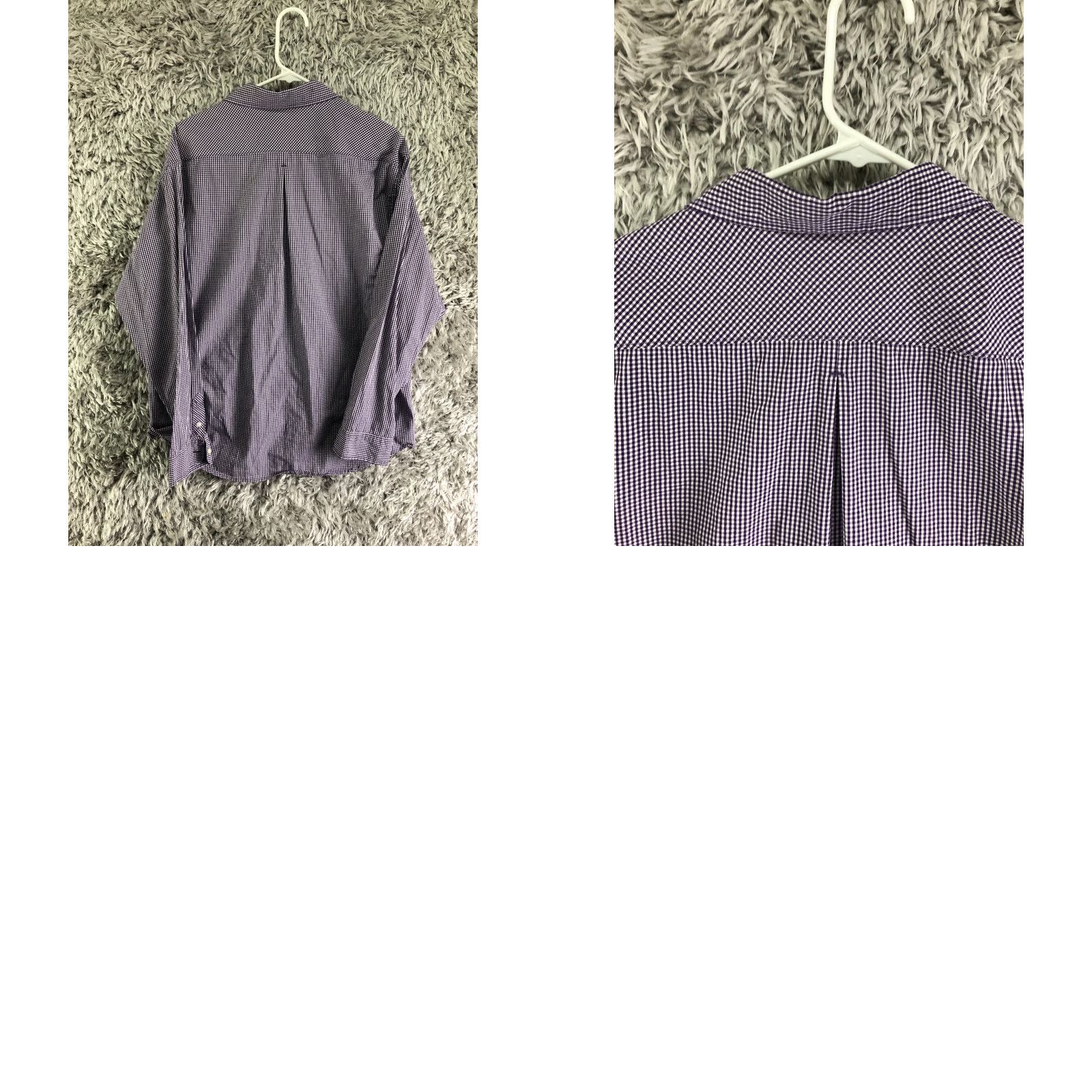 American Eagle Outfitters American Eagle Mens XL Purple Plaid Long Sleeve Spread Collar Shirt Size US XL / EU 56 / 4 - 8 Thumbnail