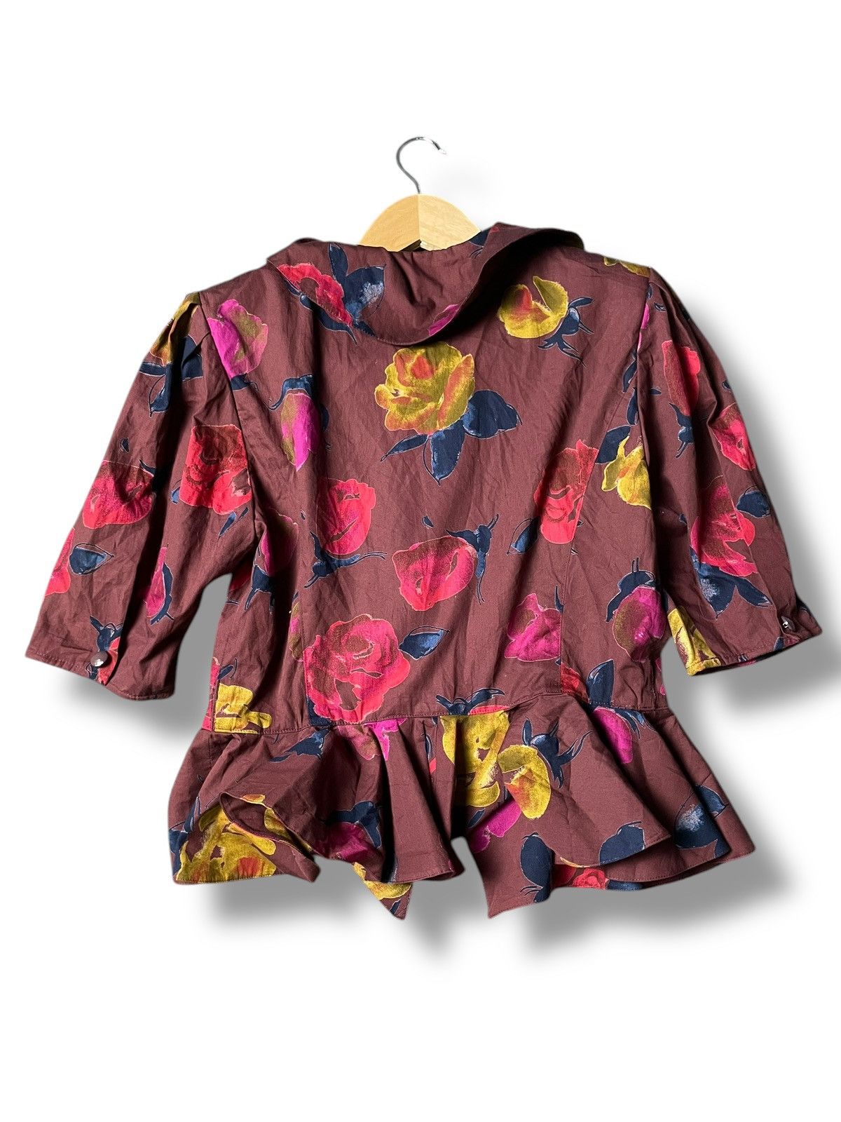 Designer × Ungaro Paris × Vintage Vintage UNGARO Paris Abstract Floral Top (96) Size L / US 10 / IT 46 - 5 Thumbnail