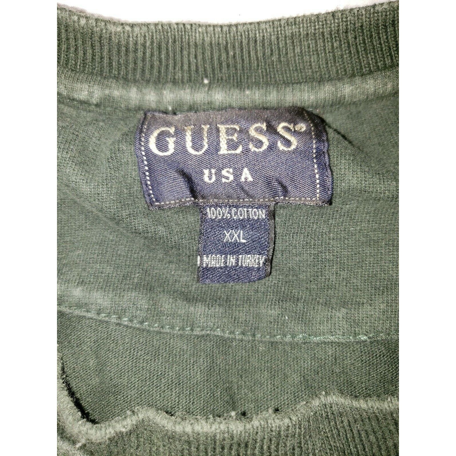 Guess Vtg Guess USA American Tradition Spellout T-shirt Size US XXL / EU 58 / 5 - 2 Thumbnail