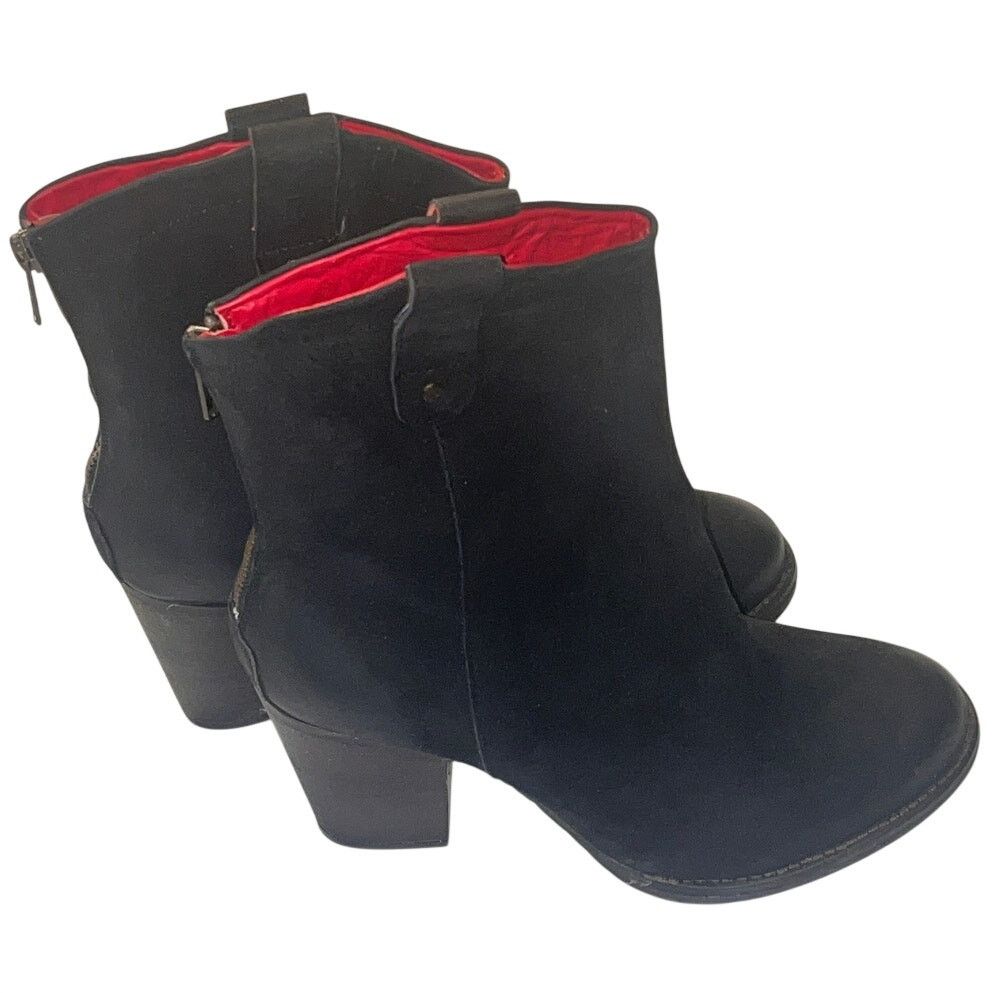Other Alcala's Chicago Western Black Leather Women's Ankle Boots Size US 8.5 / IT 38.5 - 1 Thumbnail
