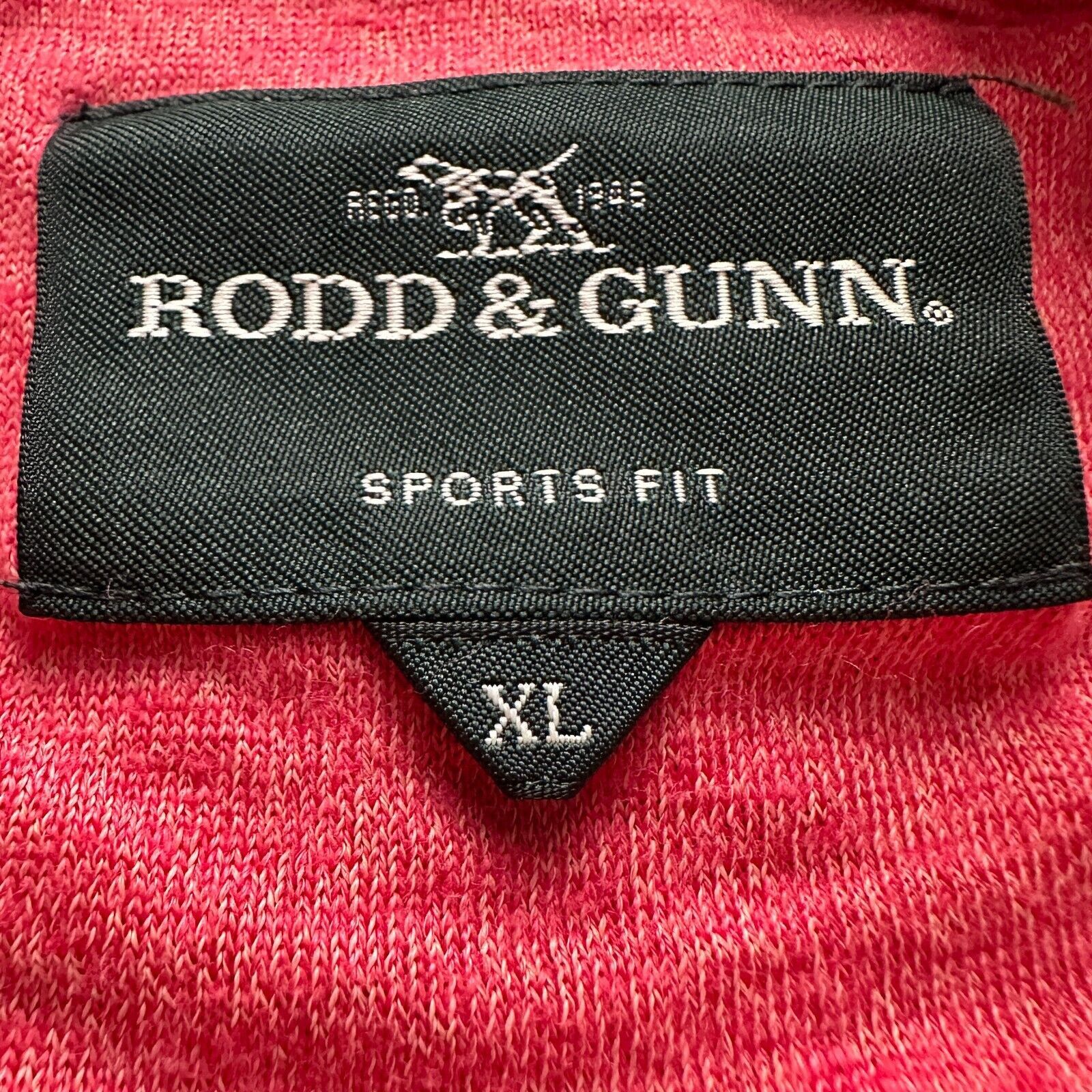 Rodd & Gunn Rodd & Gunn Polo Shirt Mens XL Pink Short Sleeve Linen Blend Size US XL / EU 56 / 4 - 5 Thumbnail