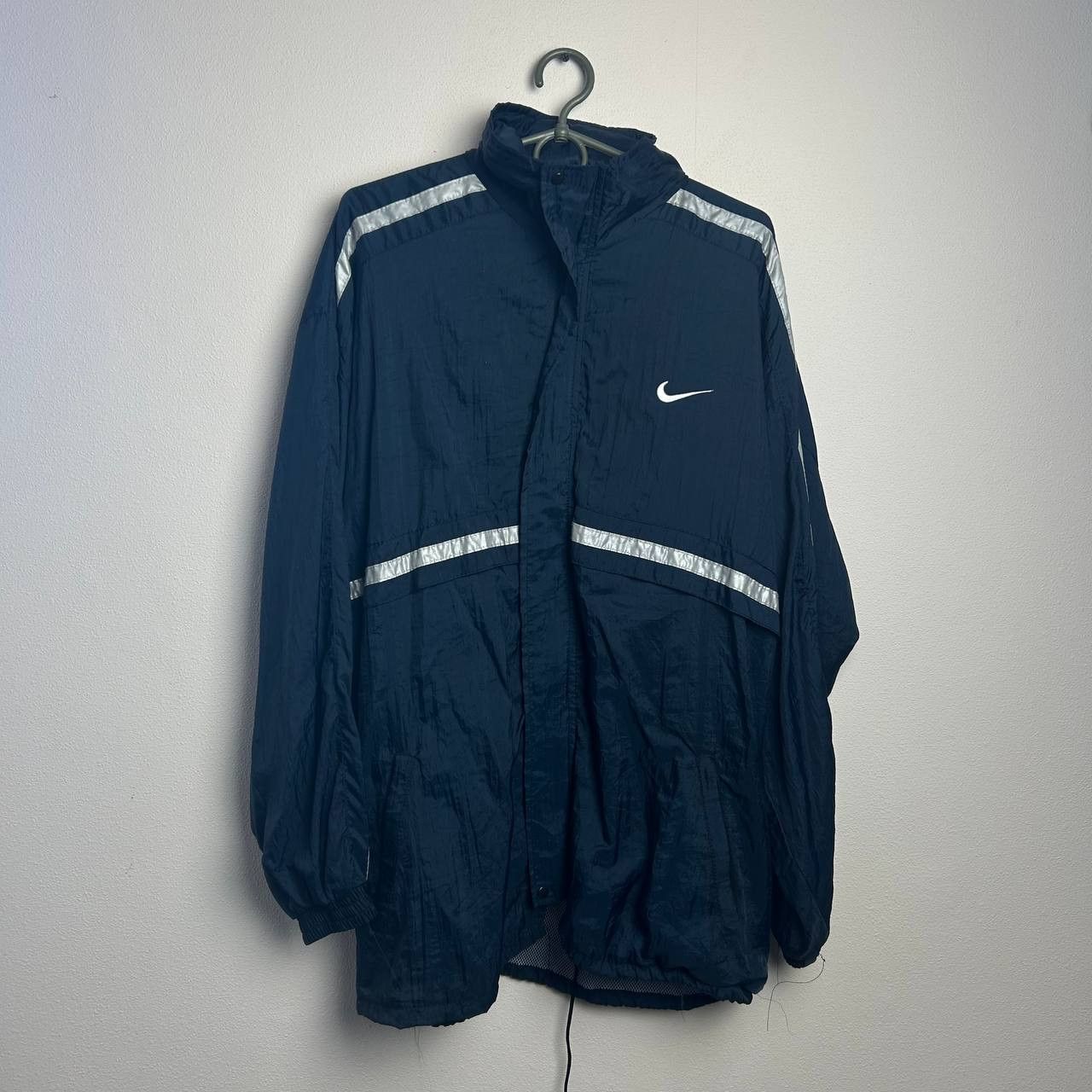 Nike Vintage Nike Small swoosh nylon 90s streetwear jacket Size US XL / EU 56 / 4 - 1 Thumbnail