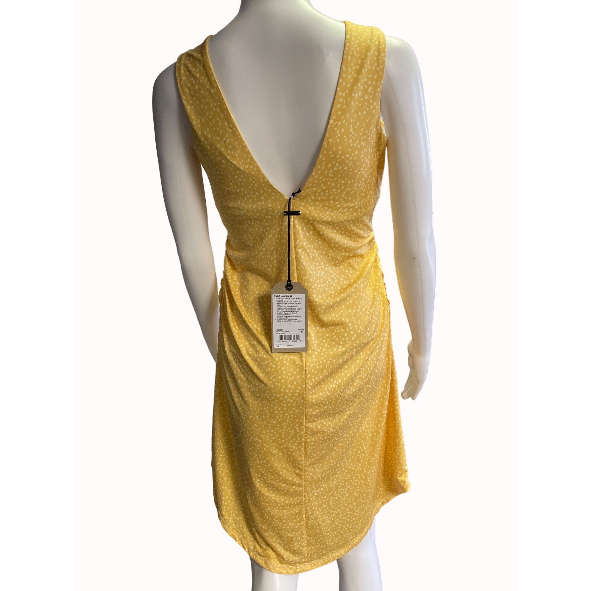 Prana Prana Women's Yellow Sleeveless, Stretch dress, midi Size M Size M / US 6-8 / IT 42-44 - 3 Thumbnail