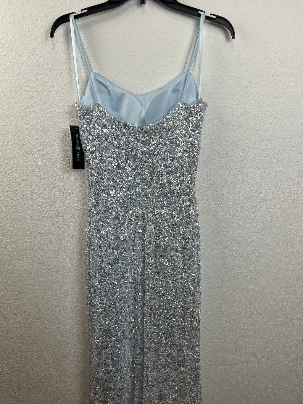 Other Betsy & Adam Ice Blue Silver Sequin Formal Gown, 4 Size S / US 4 / IT 40 - 4 Thumbnail